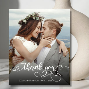 Papier Budget Boho Calligraphie 2 Photo Mariage Merci