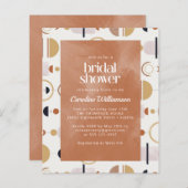 Papier Budget Boho Celestial Terracotta Fête des mariées (Devant / Derrière)