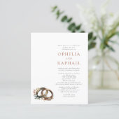 Papier Budget Boho Cercles Bohemian Faire-part de mariage (Debout devant)