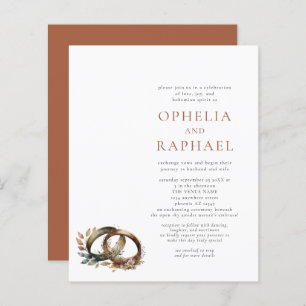 Papier Budget Boho Cercles Bohemian Faire-part de mariage