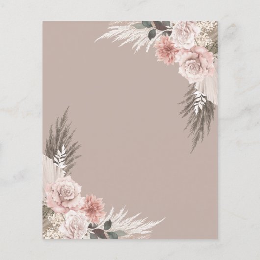 Papier Budget Boho Champagne Faire-part de mariage beige (Dos)