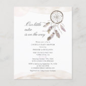 Papier Budget Boho Chic Couples Baby shower Invitation (Devant)