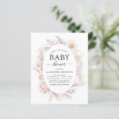 Papier Budget Boho Chic Dusty Baby shower du désert rose (Debout devant)