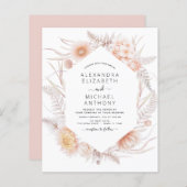 Papier Budget Boho Chic Dusty Pink Desert Mariage (Devant / Derrière)