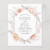 Papier Budget Boho Chic Dusty Pink Desert Mariage (Devant)