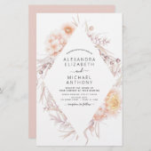 Papier Budget Boho Chic Dusty Pink Desert Mariage (Devant / Derrière)