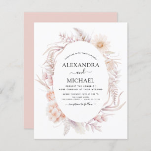 Papier Budget Boho Chic Dusty Pink Desert Mariage