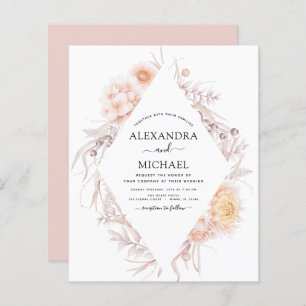Papier Budget Boho Chic Dusty Pink Desert Mariage