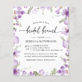 Papier Budget Boho Chic Purple Bridal Brunch Invitation (Devant)