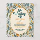 Papier Budget Boho Chic Retro Coloré Floral Mariage (Devant)