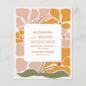 Papier Budget Boho Chic Retro Floral Mariage (Devant)