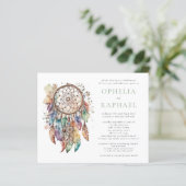 Papier Budget Boho coloré Dreamcatcher Mariage Sage (Debout devant)