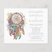 Papier Budget Boho coloré Dreamcatcher Mariage Sage (Devant)