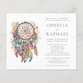 Papier Budget Boho Coloré Dreamcatcher Mariage violet (Devant)