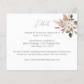 Papier Budget Boho Cuivre Pampas Grass Floral Détails (Devant)