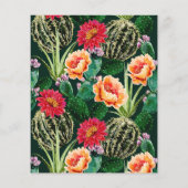 Papier Budget Boho Désert Cactus & Fleurs Enterrement de  (Dos)