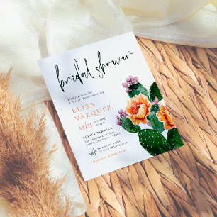 Papier Budget Boho Desert Cactus & Flowers Fête des marié