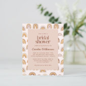 Papier Budget Boho Desert Rainbow Fête des mariées Invita (Debout devant)