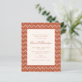 Papier Budget Boho Desert Rust Lines Baby shower (Debout devant)