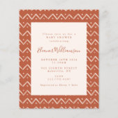 Papier Budget Boho Desert Rust Lines Baby shower (Devant)