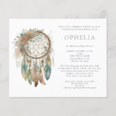 Papier Budget Boho Dreamcatcher Sage Baby shower bohémien (Devant)