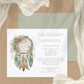 Papier Budget Boho Dreamcatcher Sage Baby shower bohémien