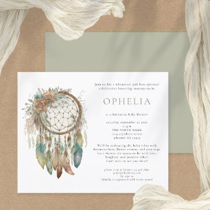 Papier Budget Boho Dreamcatcher Sage Baby shower bohémien