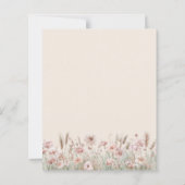 Papier Budget Boho Dusty Fleur sauvage Fête des mariées (Dos)