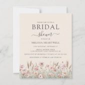 Papier Budget Boho Dusty Fleur sauvage Fête des mariées (Devant)