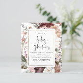 Papier Budget Boho Dusty Pink Burgundy Baby shower (Debout devant)