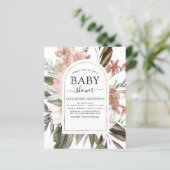 Papier Budget Boho Dusty Pink Burgundy Baby shower (Debout devant)