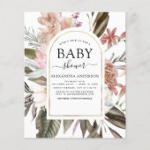 Papier Budget Boho Dusty Pink Burgundy Baby shower (Devant)