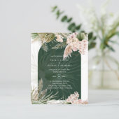 Papier BUDGET BOHO Emerald Green Pampas Grass Mariage (Debout devant)