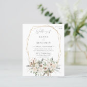 Papier Budget Boho Eucalyptus & Beige Floral Mariage 2 (Debout devant)