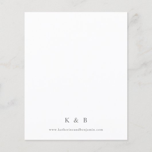 Papier Budget Boho Eucalyptus & Beige Floral Mariage 2 (Dos)