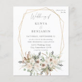 Papier Budget Boho Eucalyptus & Beige Floral Mariage 2 (Devant)