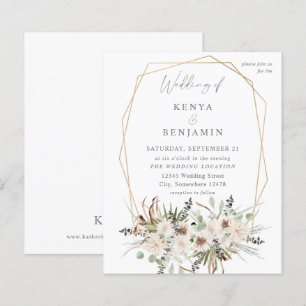 Papier Budget Boho Eucalyptus & Beige Floral Mariage 2