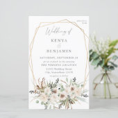 Papier Budget Boho Eucalyptus & Beige Floral Mariage 2 MD (Debout devant)