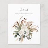 Papier Budget Boho Eucalyptus Palm Leaf & Floral Mariage  (Dos)