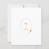 Papier Budget Boho Fall Floral Orange Faire-part de maria (Dos)