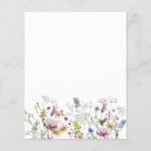 Papier Budget Boho Fleur sauvage 1er anniversaire Invitat (Dos)