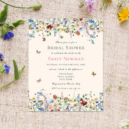 Papier Budget Boho Fleur sauvage Butterflies Fête des mar