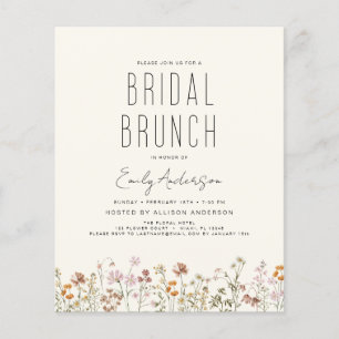 Papier Budget Boho Fleur sauvage  Fête des mariées de Bru