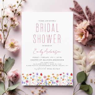 Papier Budget Boho Fleur sauvage Fête des mariées élégant
