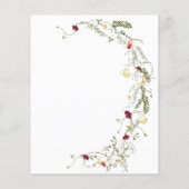 Papier Budget Boho Fleur sauvage Invitation de Brunch de  (Dos)