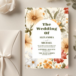 Papier Budget Boho Fleur sauvage Mariage botanique