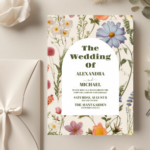 Papier Budget Boho Fleur sauvage Mariage botanique