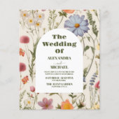 Papier Budget Boho Fleur sauvage Mariage botanique (Devant)
