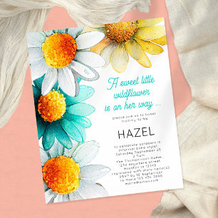 Papier Budget Boho Fleurs sauvages Daisies Baby shower