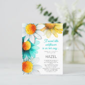 Papier Budget Boho Fleurs sauvages Daisies Baby shower (Debout devant)